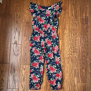 Janie and Jack Belle Rose Jumpsuit- Size 7